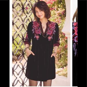 johnny was black velvet dress